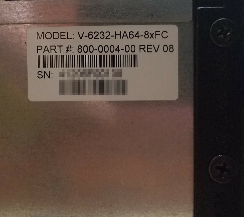 Violin Memory 6232 Flash Memory Array with 4x Fibre Channel HBAs, no VIMMs