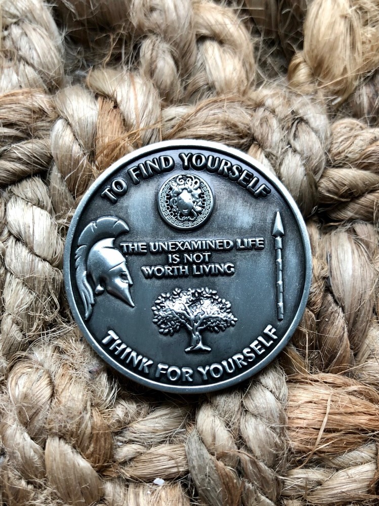 Socrates Coin - Know Thyself- Wisdom - Athena