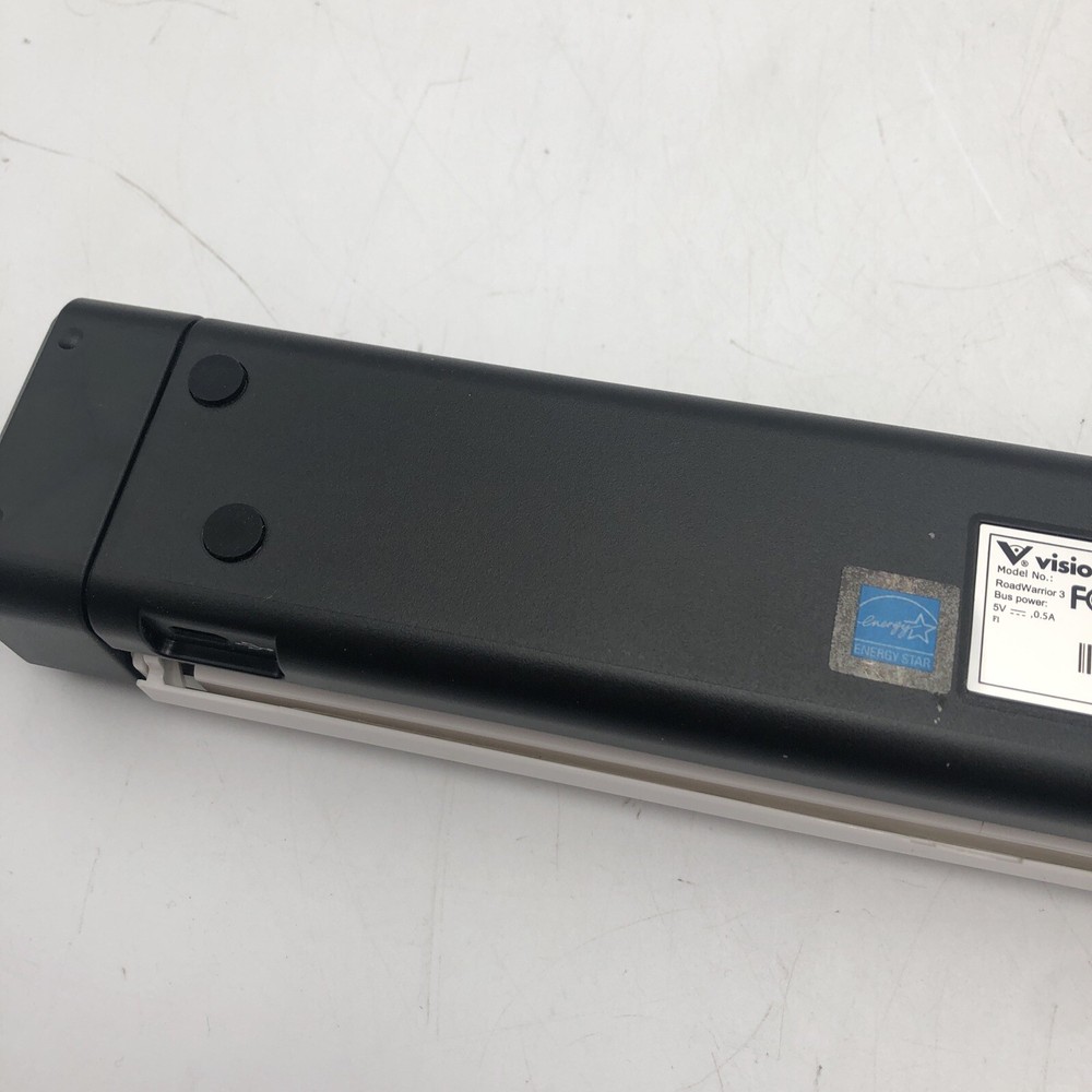 USED Visioneer RoadWarrior 3 Simplex Mobile Document Scanner POWERS ON READ E