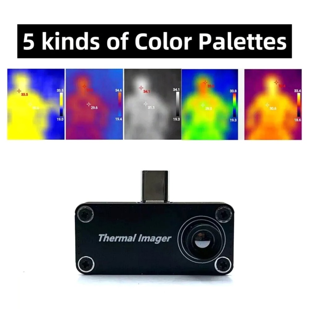 USB TypeC Thermal Imaging Camera IR Imager For Android -20℃~1000℃ Measuring