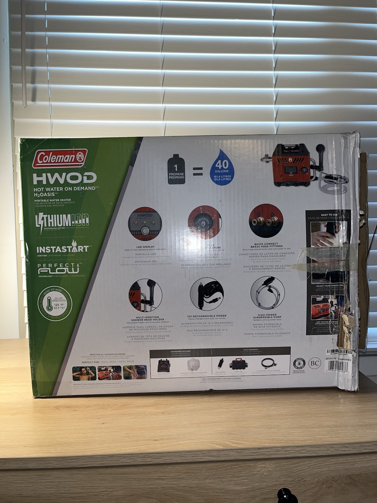 Coleman 2000026562 H2Oasis Portable Water Heater