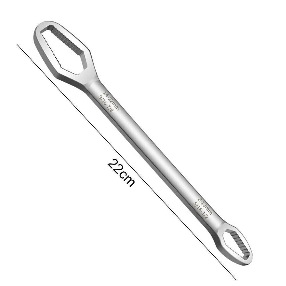 TWO 8-22mm Universal Torx Wrenches Self-tightening Adjustable Both Ends Tools
