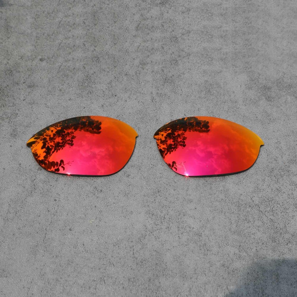 Walleva Fire Red Non-Polarized Replacement Lenses For Oakley Half Jacket