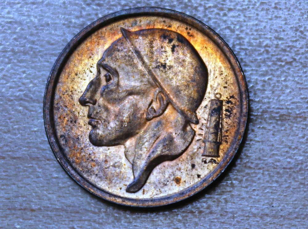 1963 Belgium 20 Centimes Miner