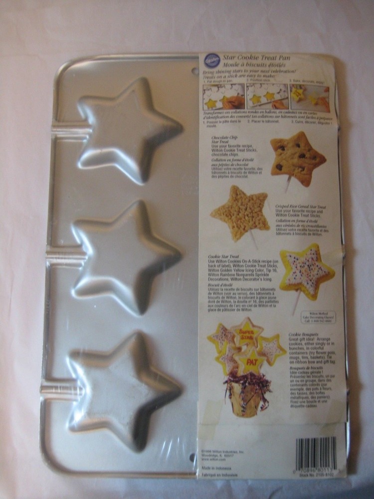 WILTON Star Cookie Treat Pan, NEW Sealed Pkg *