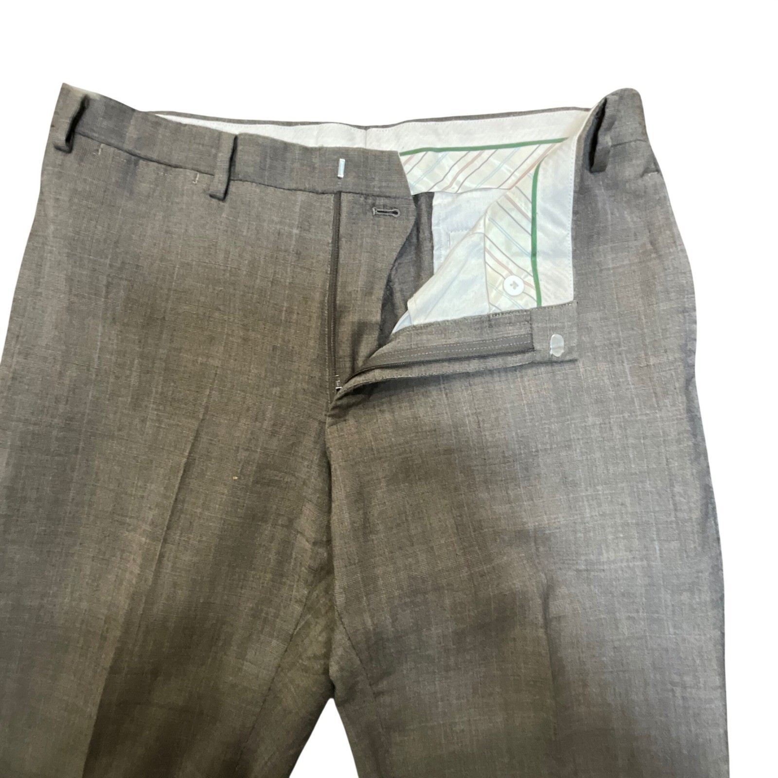 Lauren Ralph Lauren Mens 42R Slim Fit Grey Glen Check Wool Black Label 2 Pc Suit