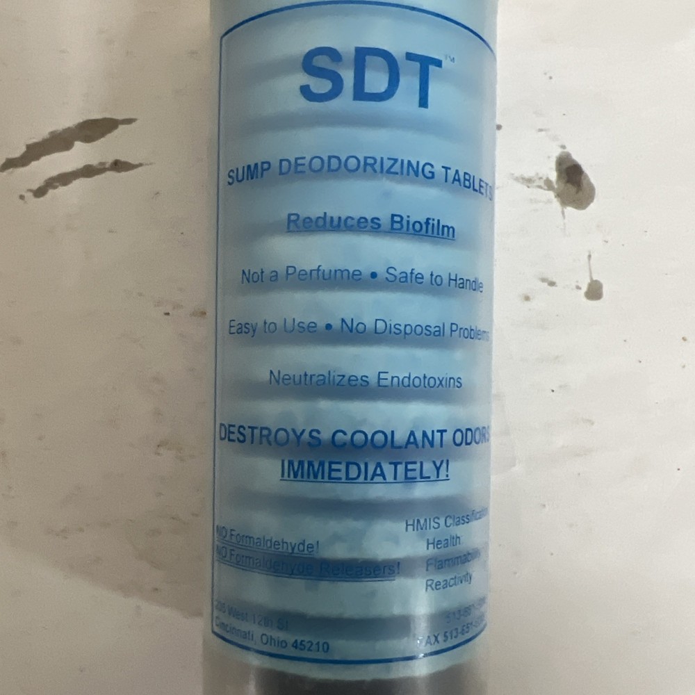 SDT Sump Deodorizing Tablets Coolant odor destroyer