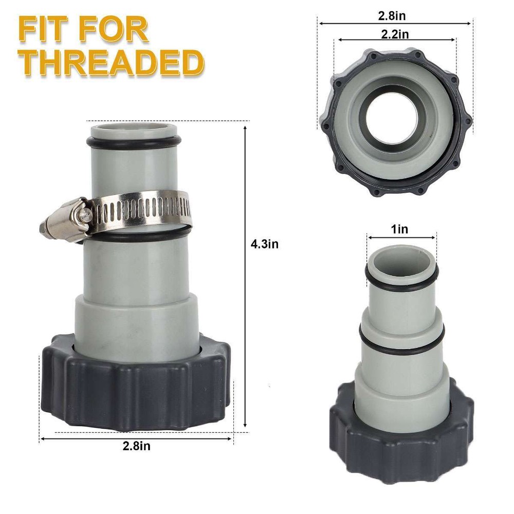2pc Intex Hose Adapter Pool Filter Pump Parts Conversion Fitting Kit Replacement