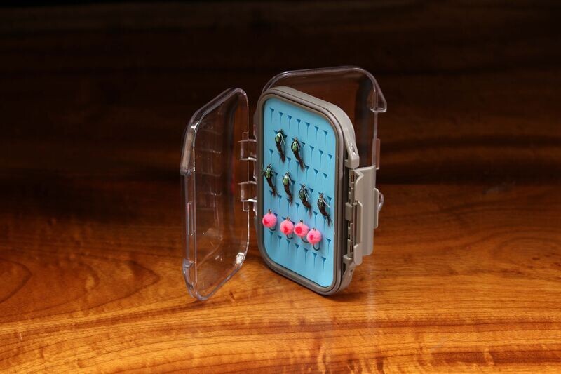 FLICON EXTRA SMALL DOUBLE SIDED SILICON FLY BOX. DURABLE & WATERPROOF.