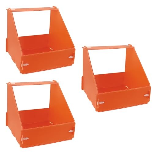 Touri 3 Pack Durable Chicken Nesting Boxes for Laying Eggs for Orange-3 pack