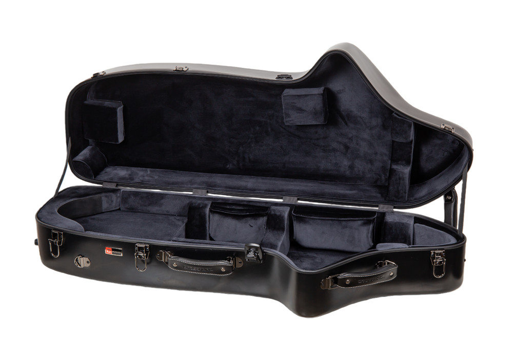 Crossrock Low A Baritone Saxophone Case with Wheels | Polycarbonate Hard Shell