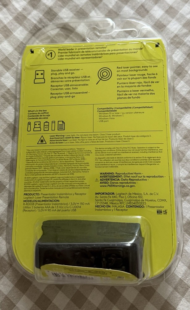 Logitech R400 Wireless Laser Presentation Remote – NEW Sealed – USB Receiver