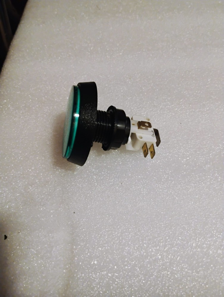 Round Green Start Arcade Light Up Button.