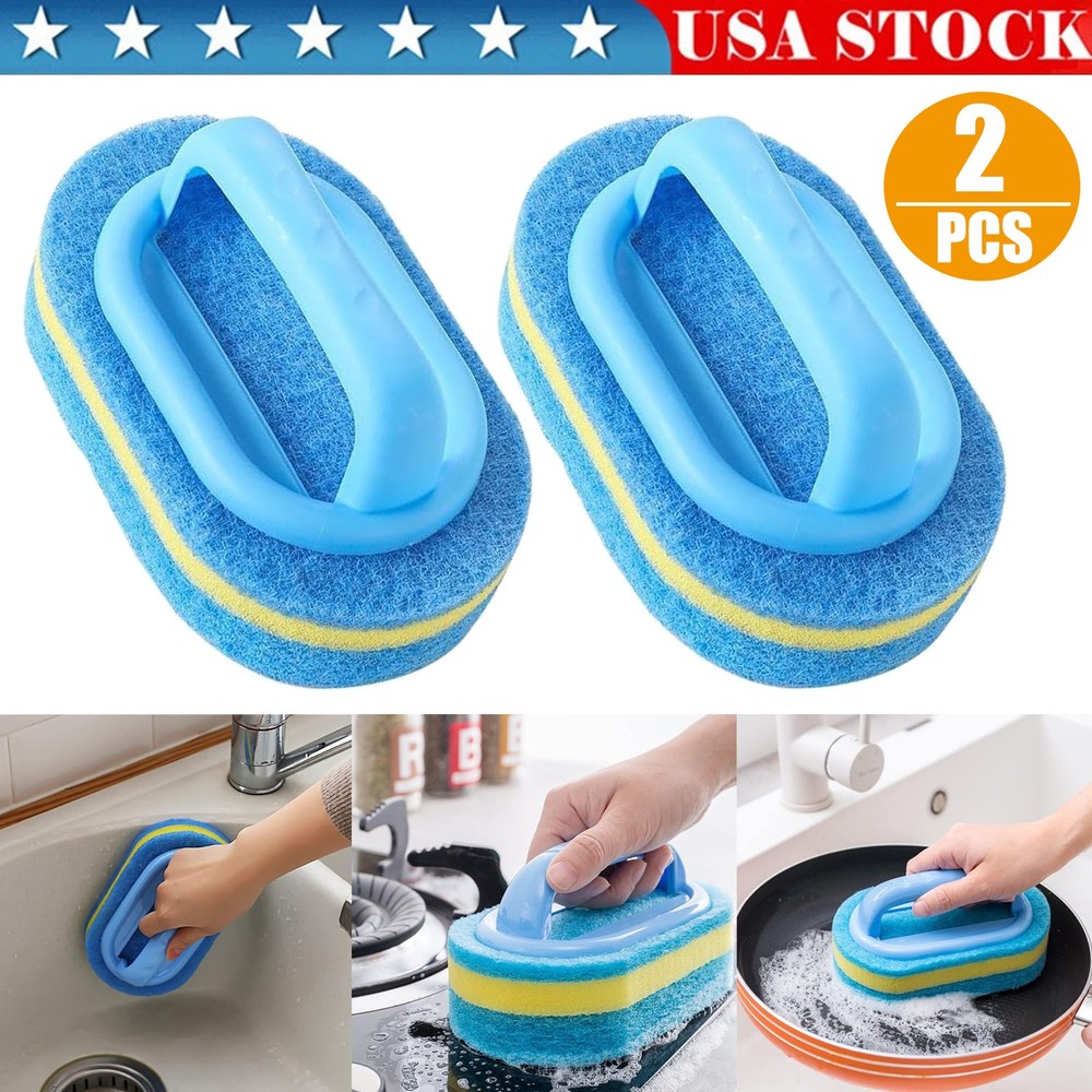 1/2PCS Magic Sponge Easy Cleaning Ceramic Tile Kitchen & Bathroom Surface, Glass