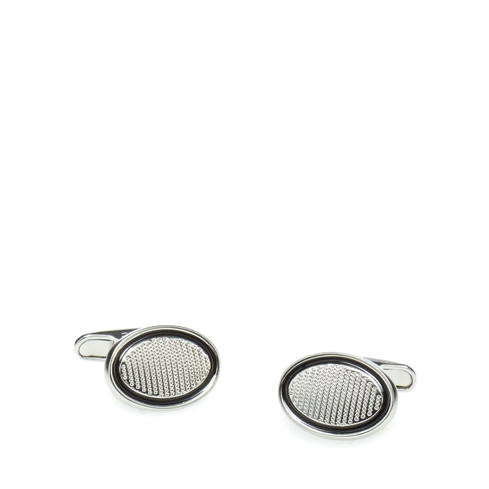 The Collection - Silver oval cufflinks in a gift box