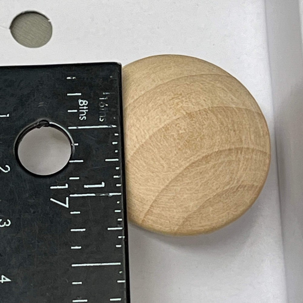 MAINSTAYS (2 PACK, 10 KNOBS EACH) Round Cabinet Knobs 1-1/2" Dia Unfinished Wood