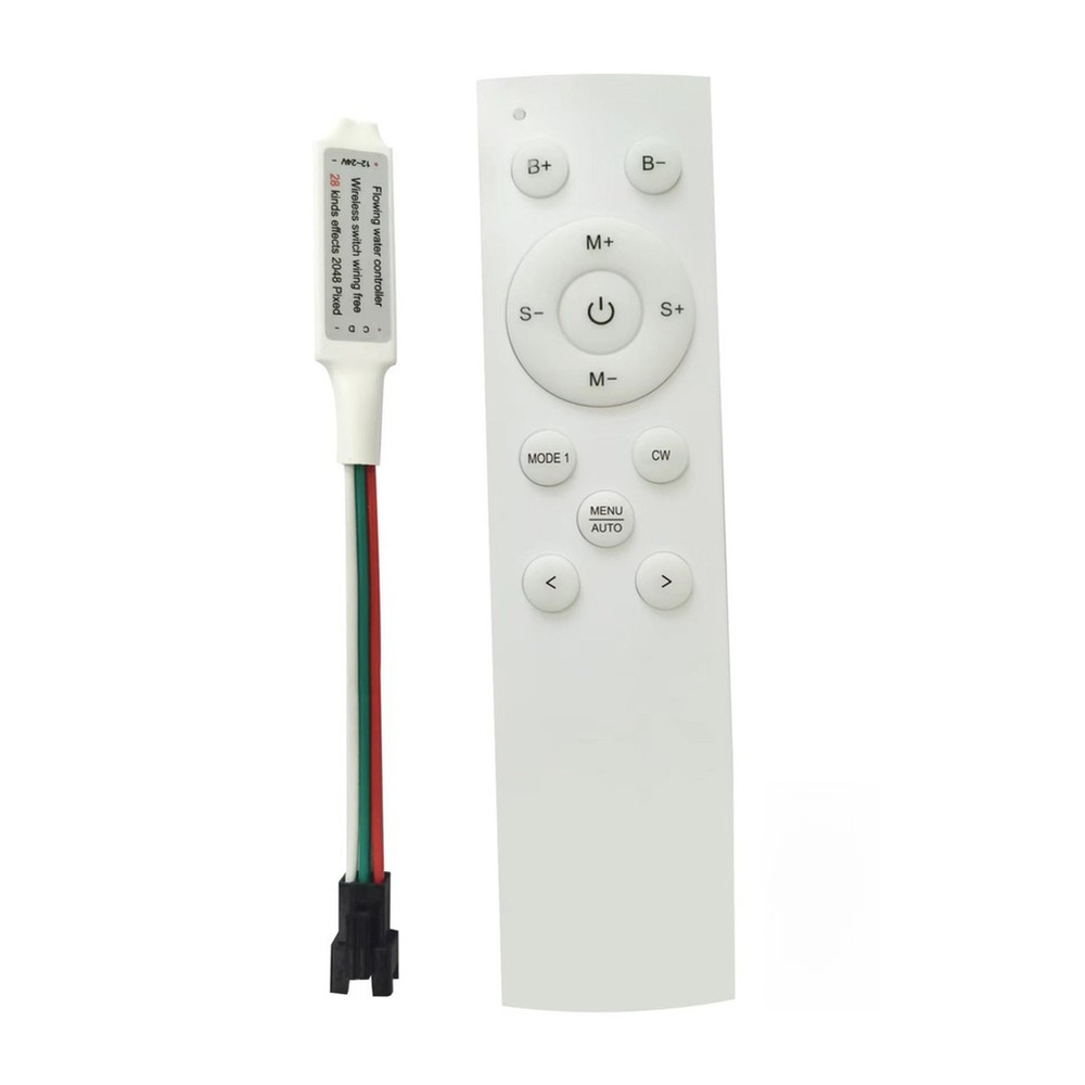 Wireless Dual-Color Flow Controller with 28 Lighting Modes for LED Strips