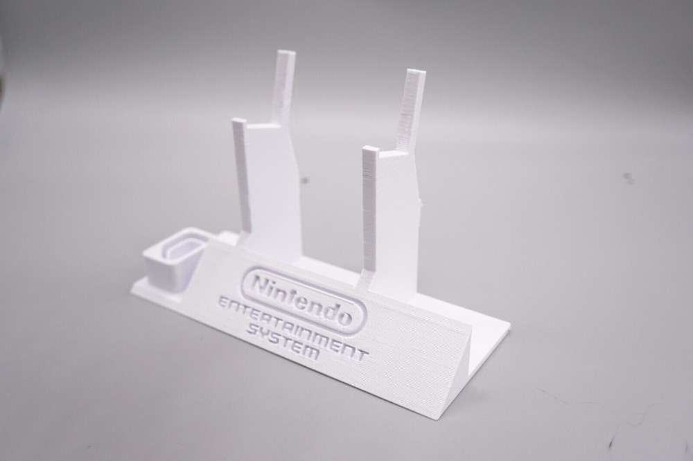 Controller Holder Display for NES Nintendo Entertainment Sys Controllers *White*