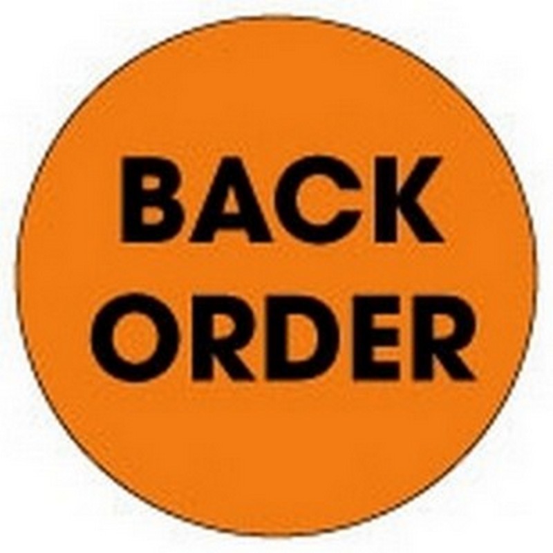 2" Diameter Back Order Circle Labels (500 per Roll)