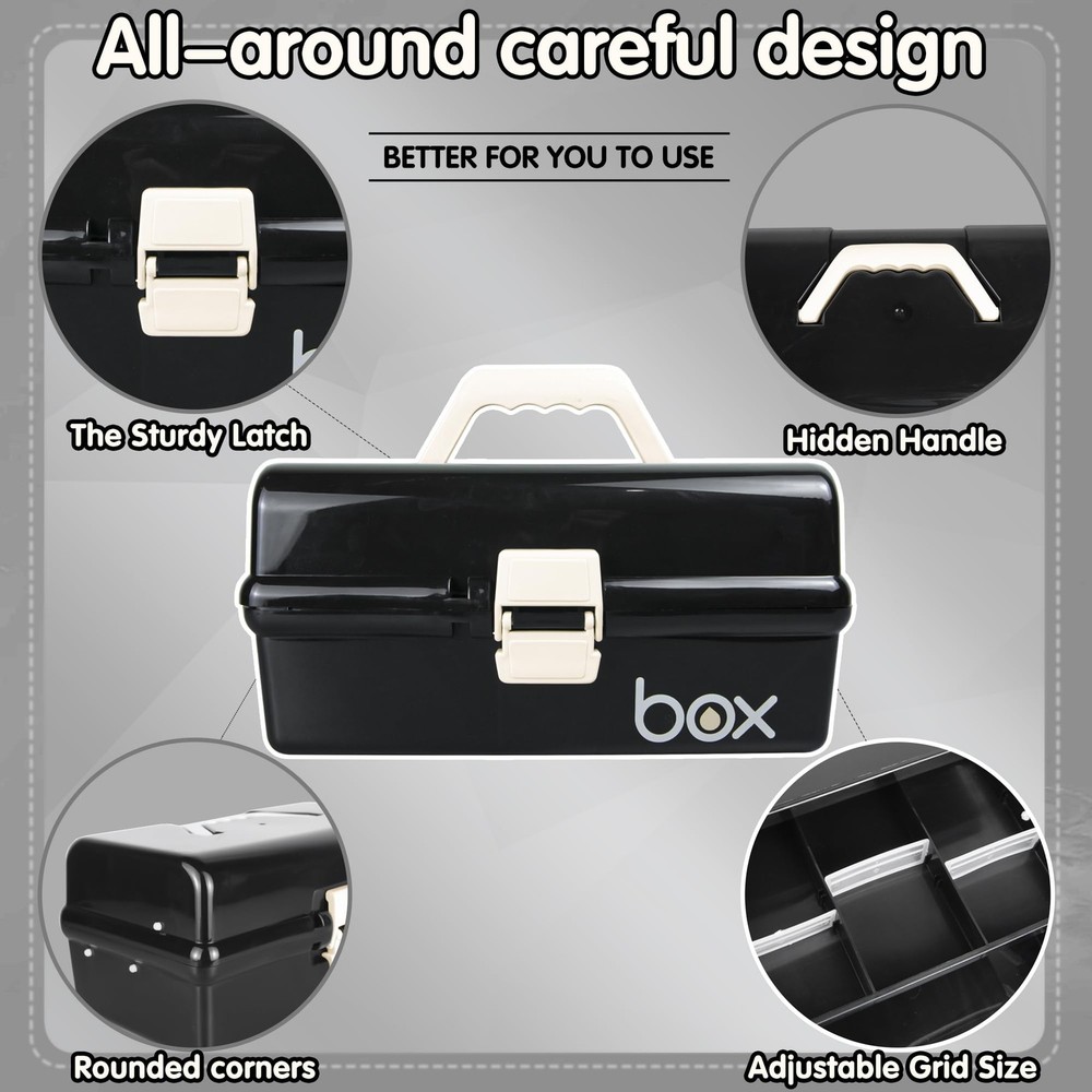 12in Three-Layer Multipurpose Storage Box Organizer Folding Tool Box/Art & Cr...