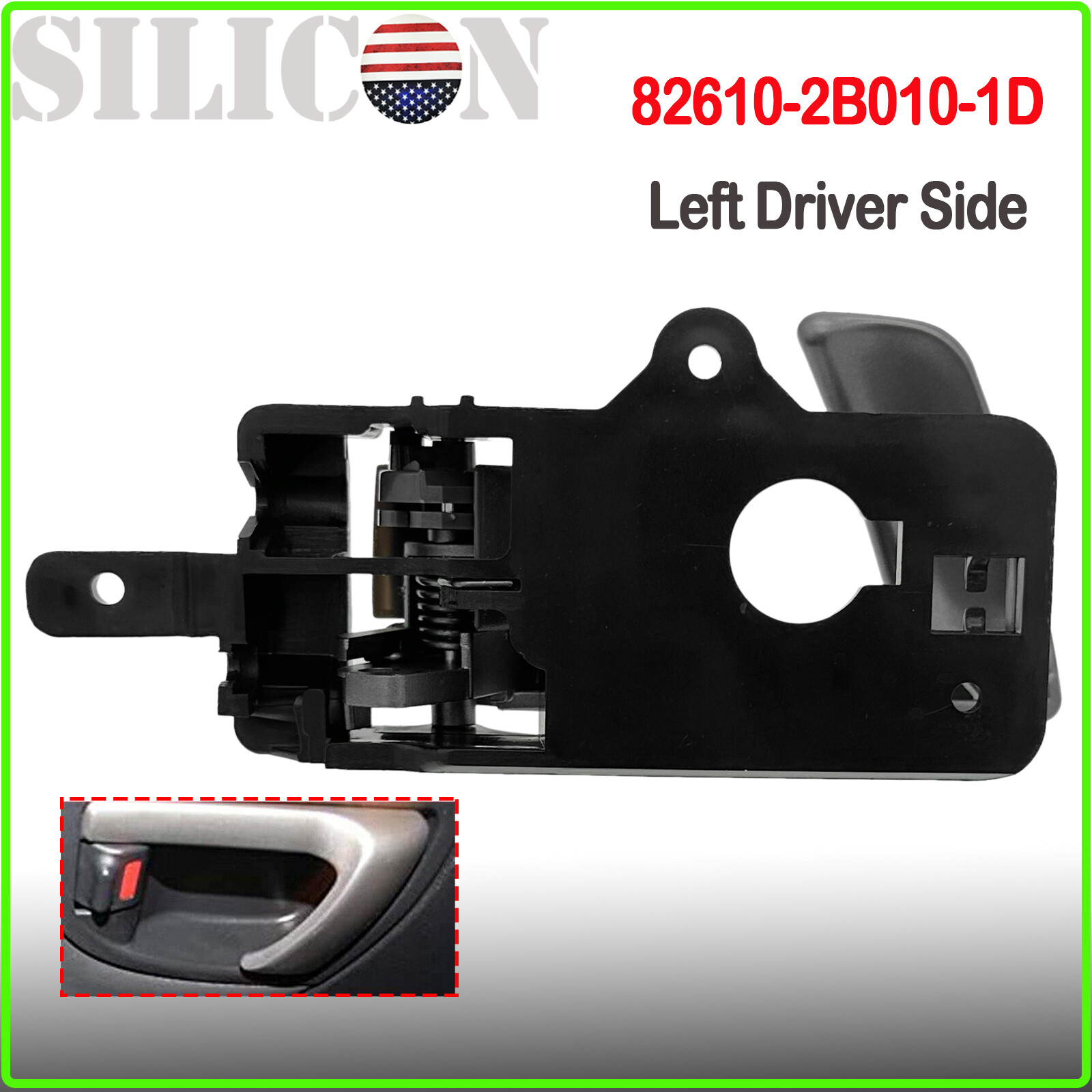 Interior Inner Inside Door Handle Driver Side Fit For Hyundai Santa Fe 2007-2012