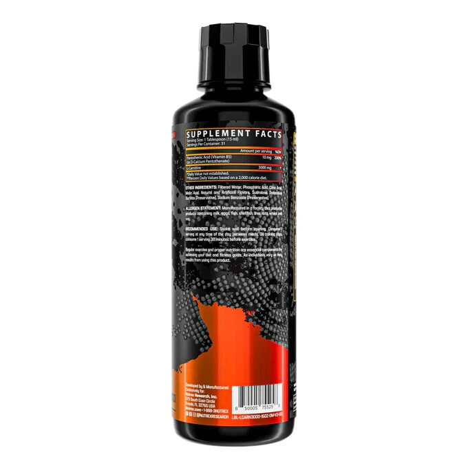 Nutrex Liquid Carnitine 3000 Liquid Fat Burning- Orange Mango