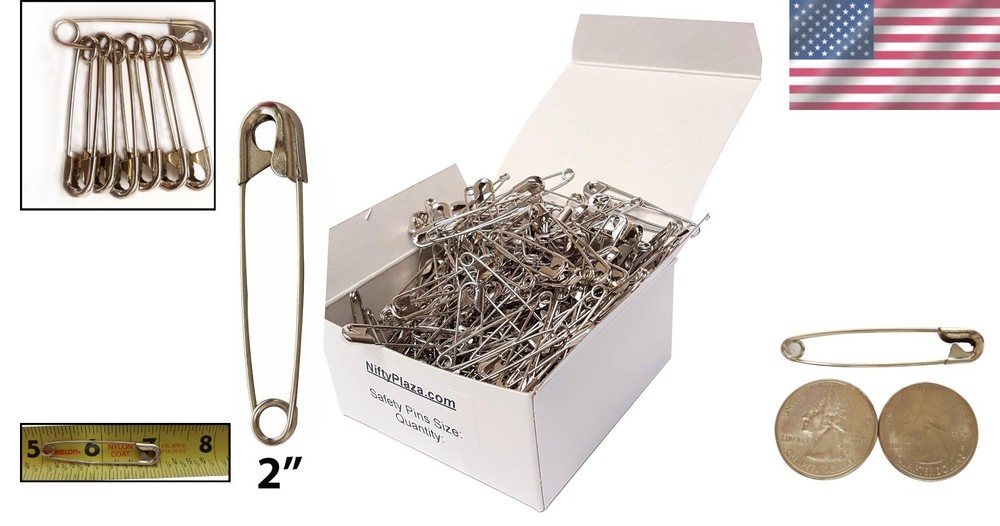 Extra Large Safety Pins - Industrial Strength Rust Resistant