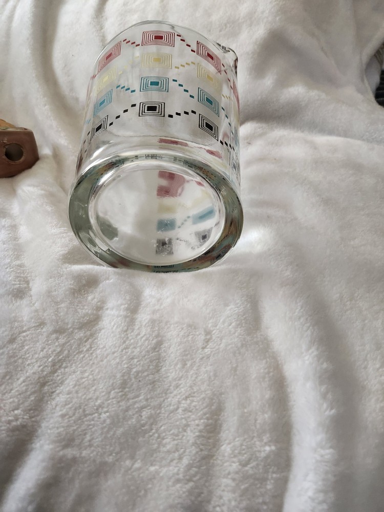 Vintage Mid Century Glass Pitcher EUC