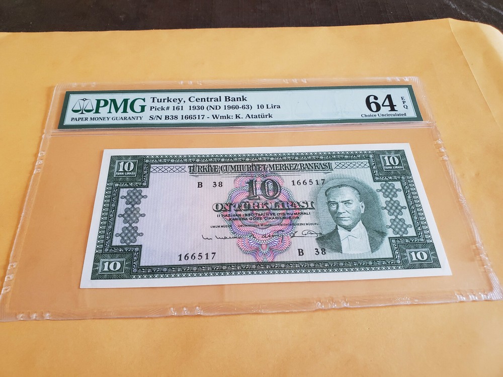 Turkey P161a PMG64 rare UNC
