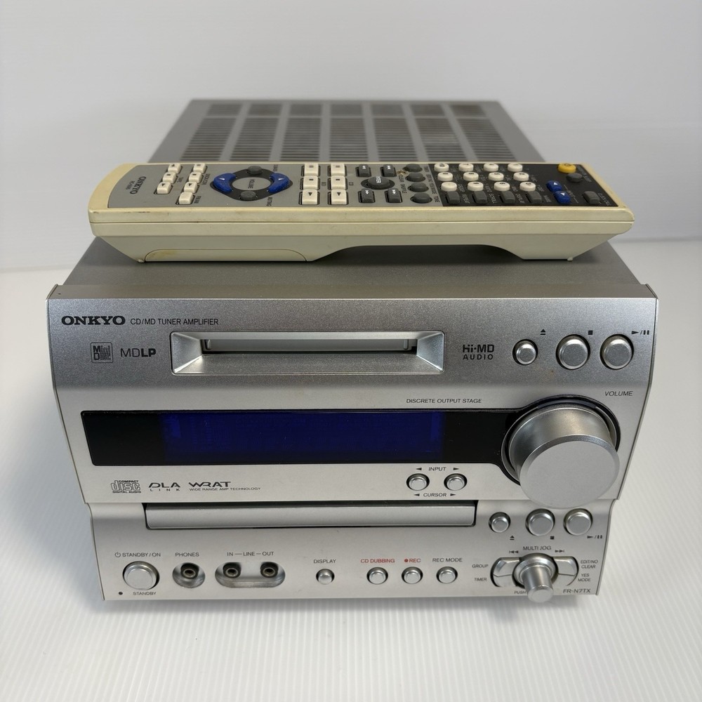 ONKYO FR-N7TX CD MD Stereo Audio System Integrated Amplifier Tested