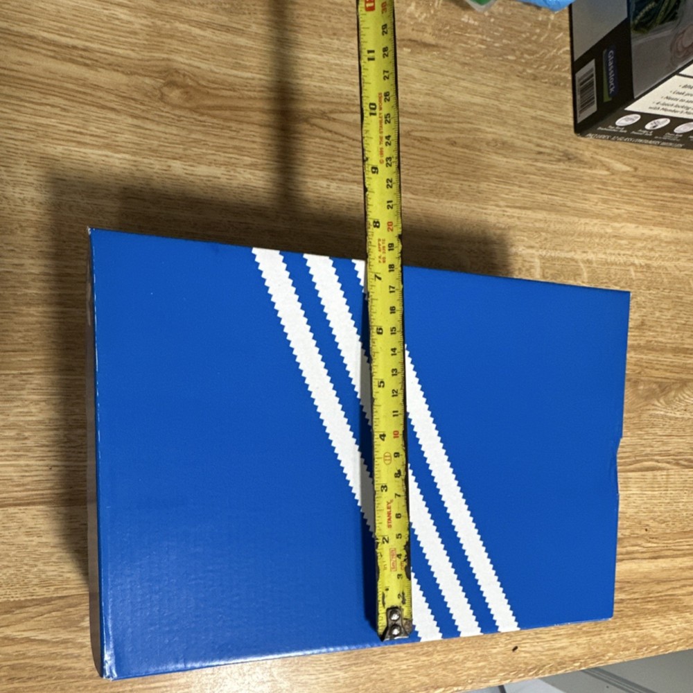 adidas Blue & White Cardboard Gift Box Rectangle Medium 3P9561 Solid Plain