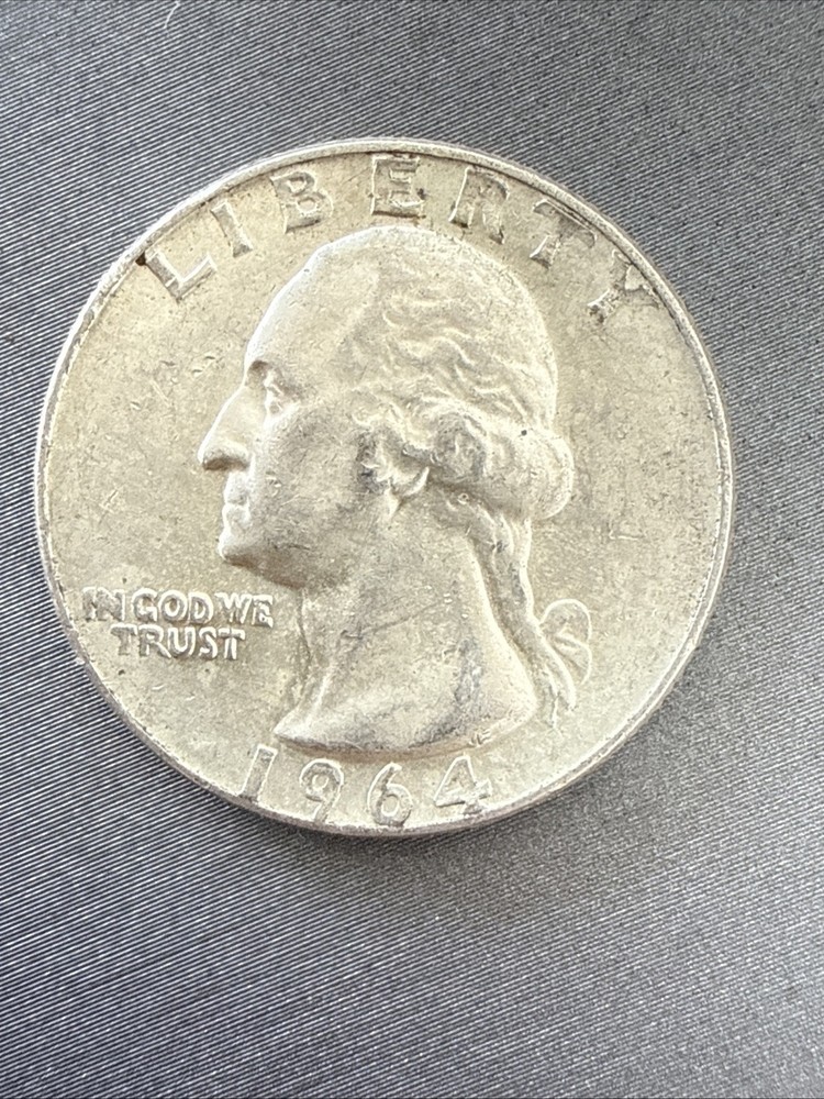 1964 P/1964 D 4 Silver Washington Quarters