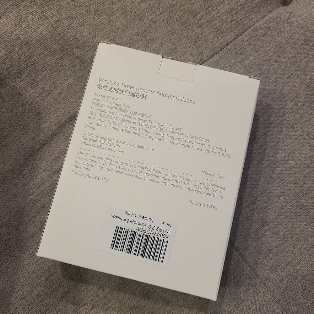 AODELAN Nikon Cameras Rechargeable Timer Shutter Release Remote Control with LCD