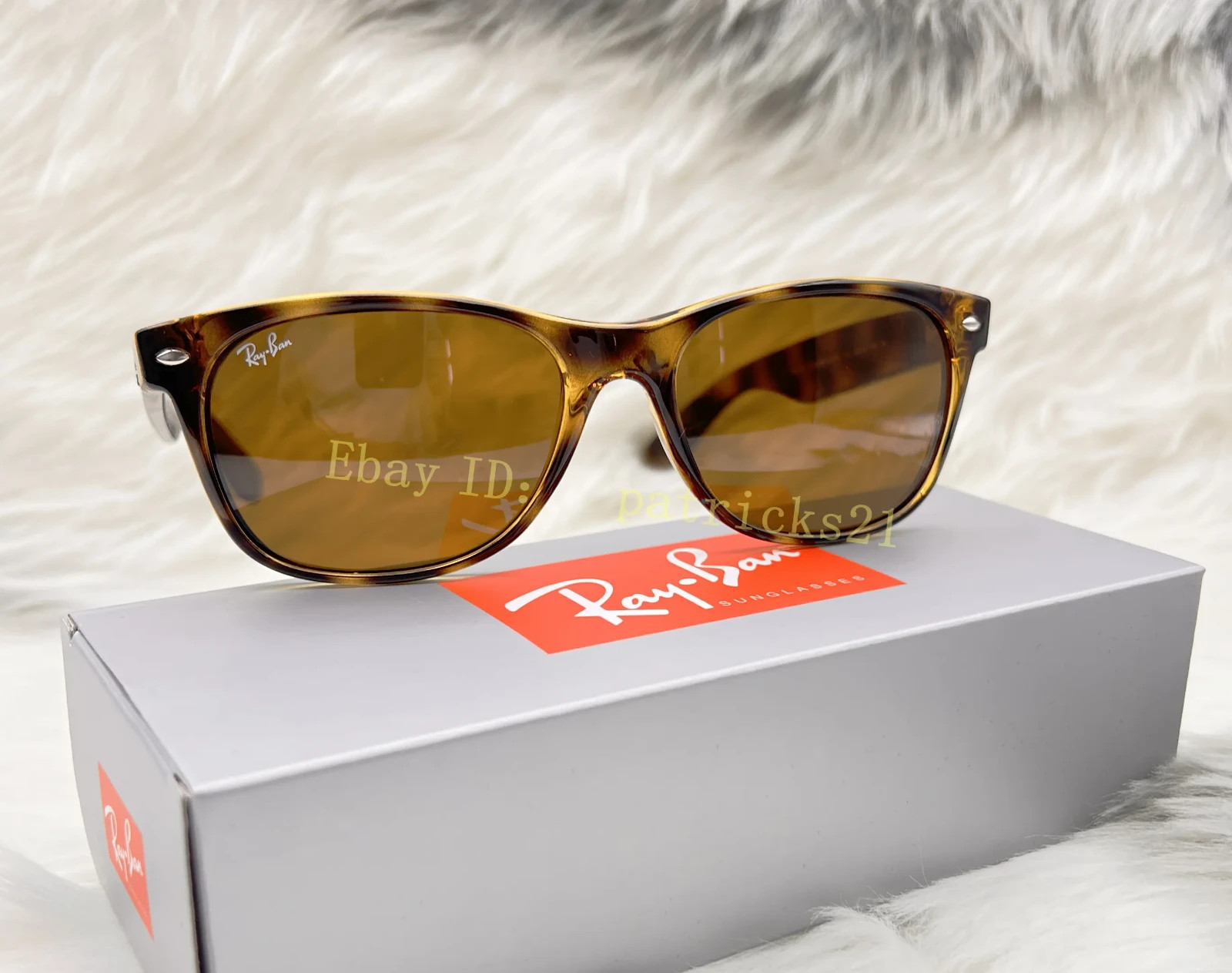 Ray-Ban RB2132 Wayfarer Sunglasses 55mm B-15 Brown Lens Havana Frame Unisex