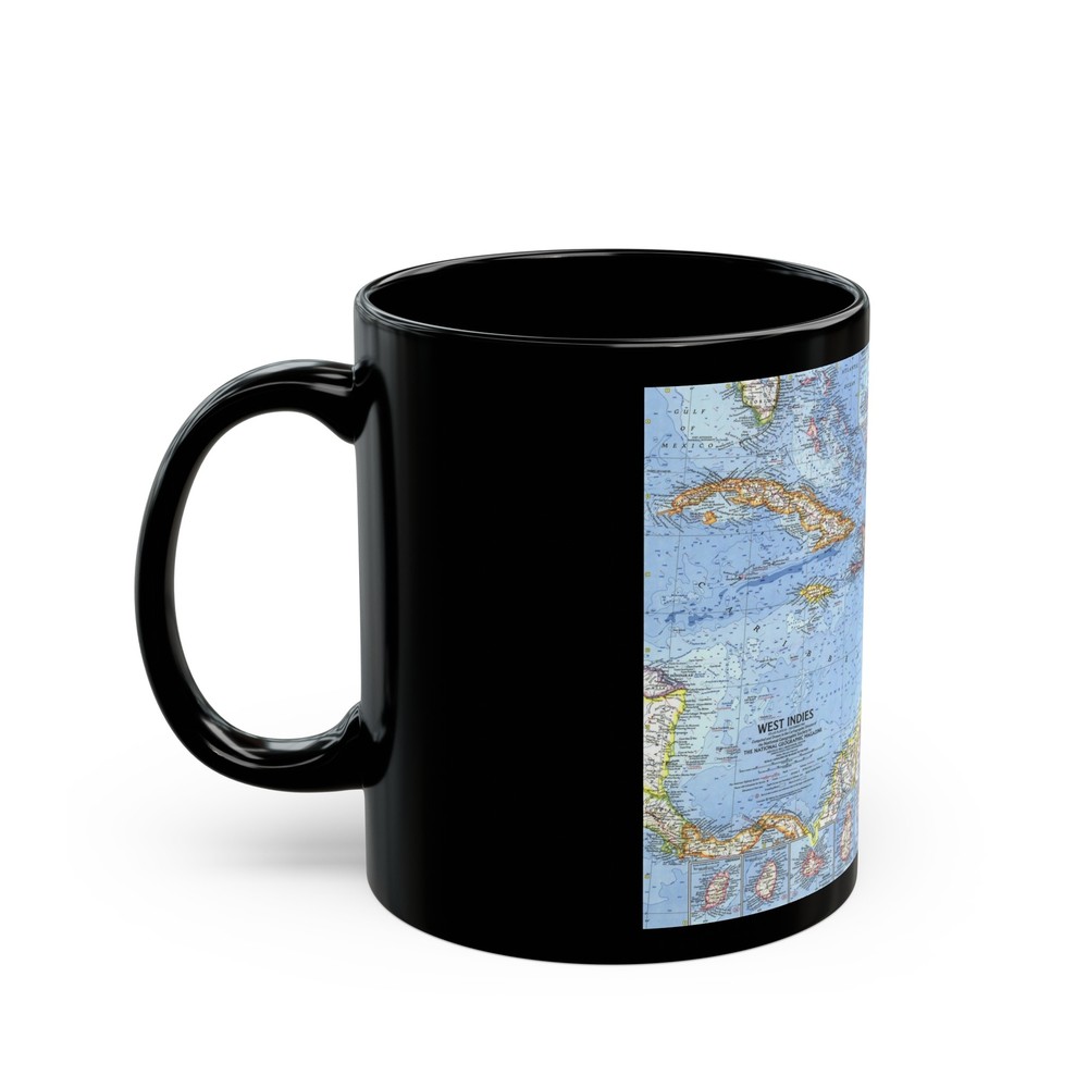West Indies (1962) (Map) Black Coffee Mug