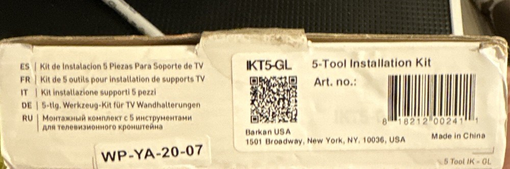 5 Tool Tv Mount Installation Kit