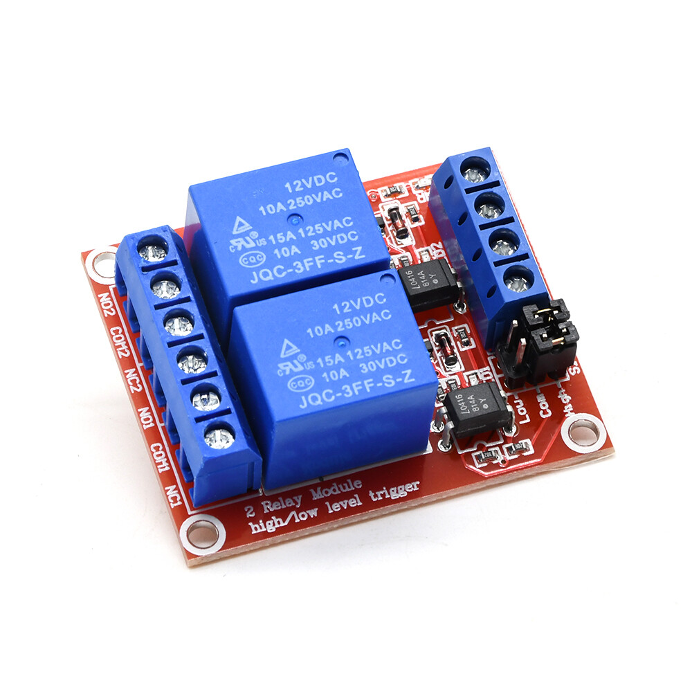 2-Channel 12V Relay Module Optocoupler High and Low Level Trigger