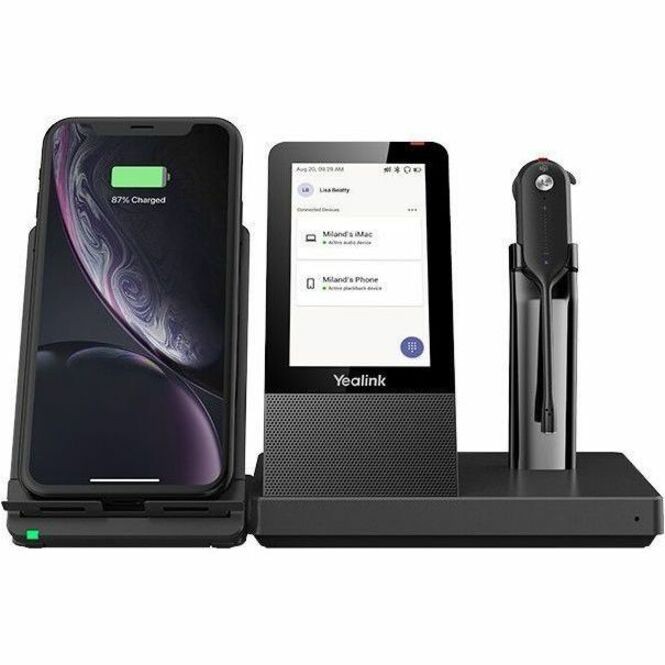 Yealink WH67 DECT Wireless Headset w/ Touchscreen Base