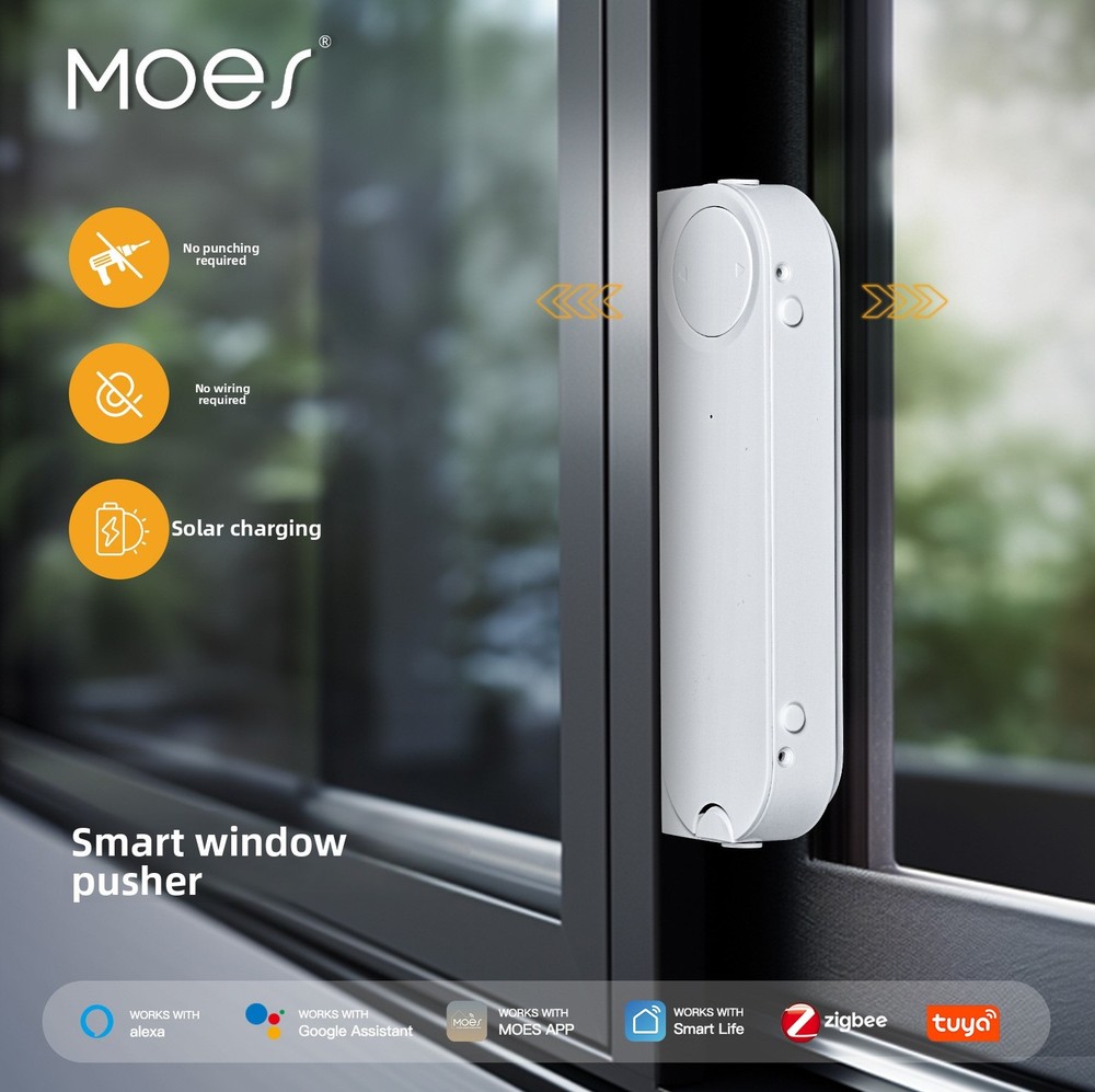 Zigbee Tuya Smart Home App Timing Solar Charging Window Pusher
