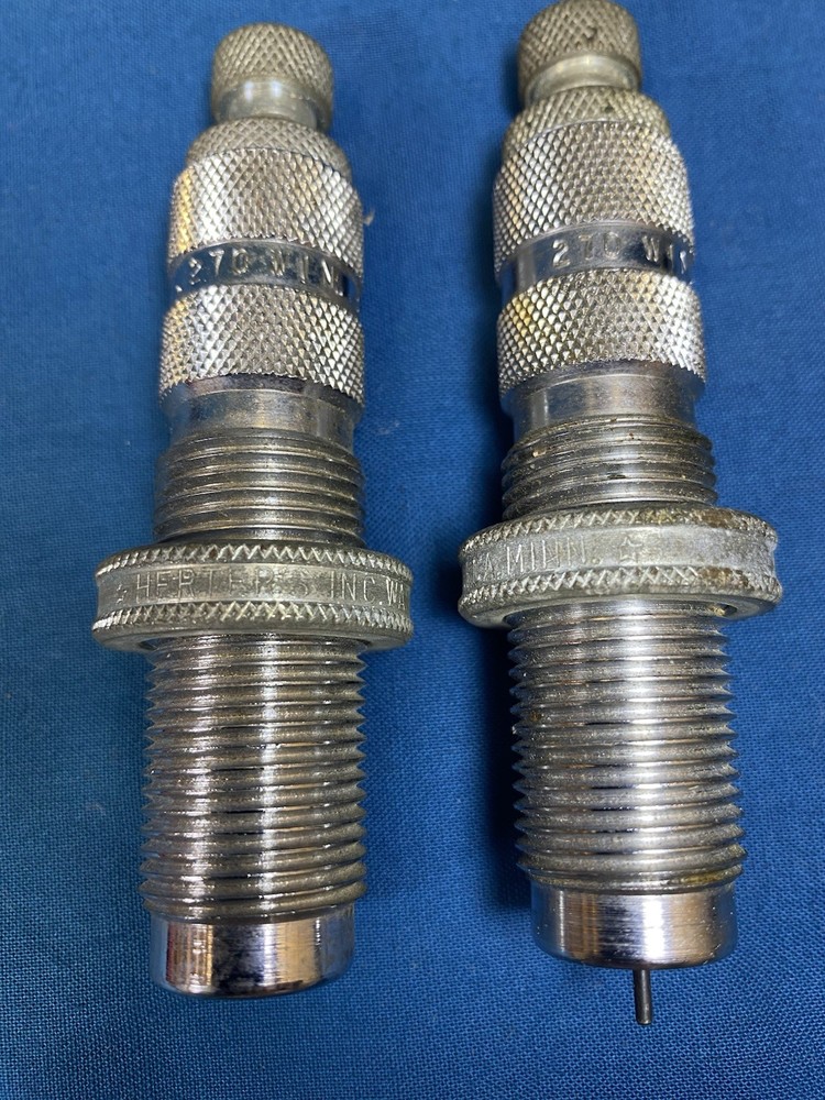 Herters .270 Win 2 Piece Reloading Die Set Seater / Setter Sizing Tools