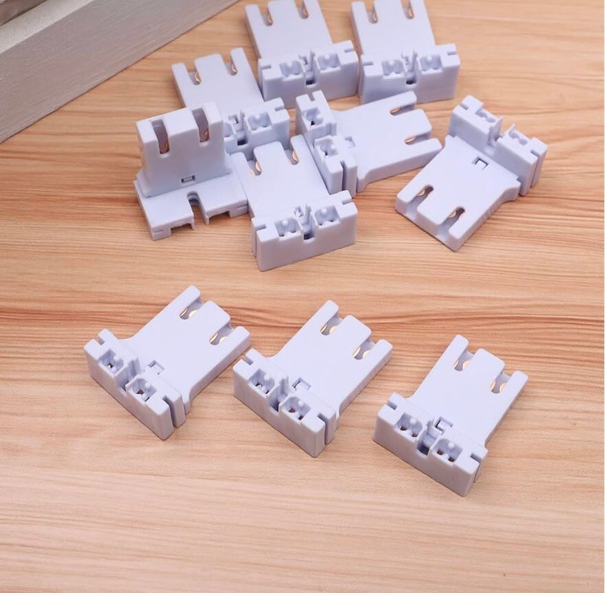 10pcs Fluorescent Light Holder Replacement Light Tube Base Lamp Socket