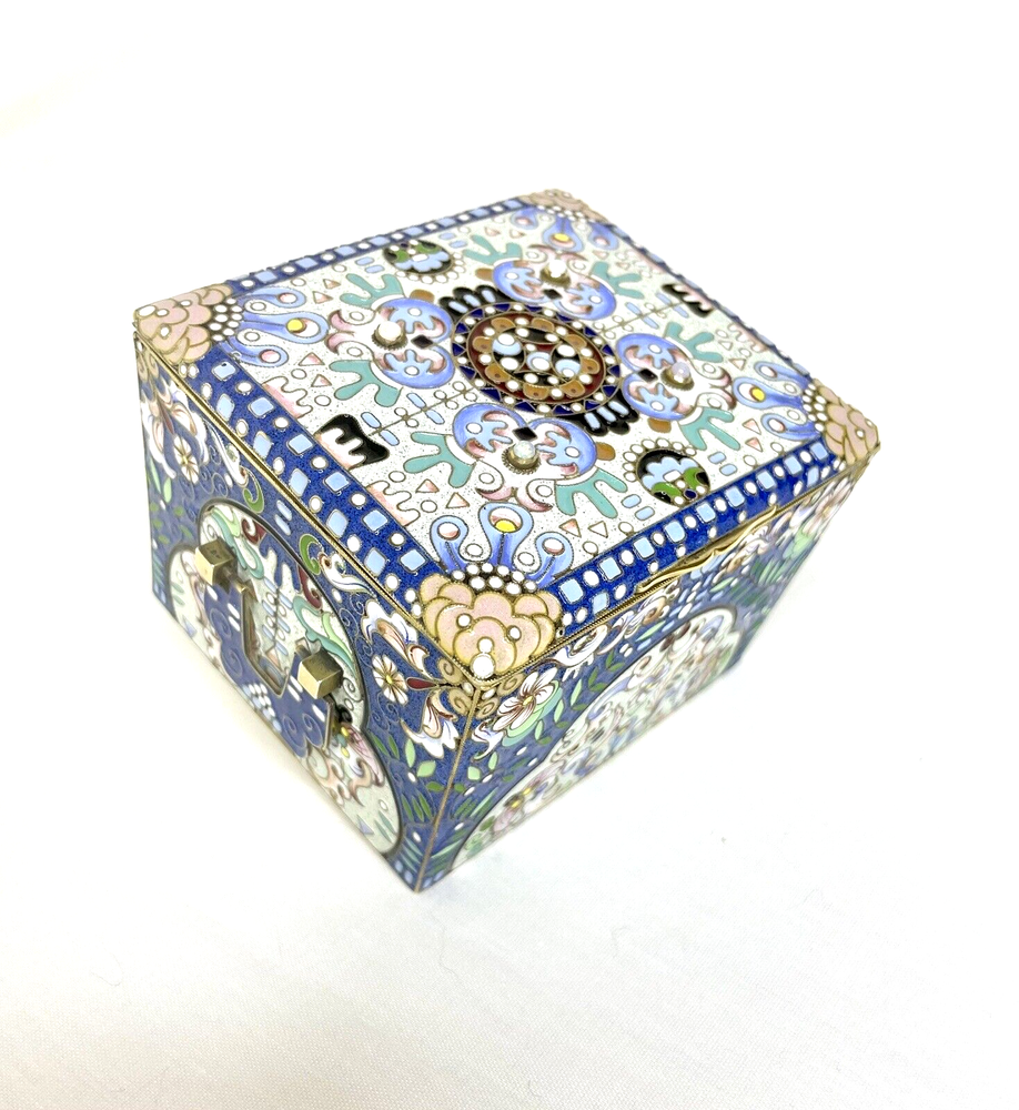 Antique Russian Silver Enamel Box