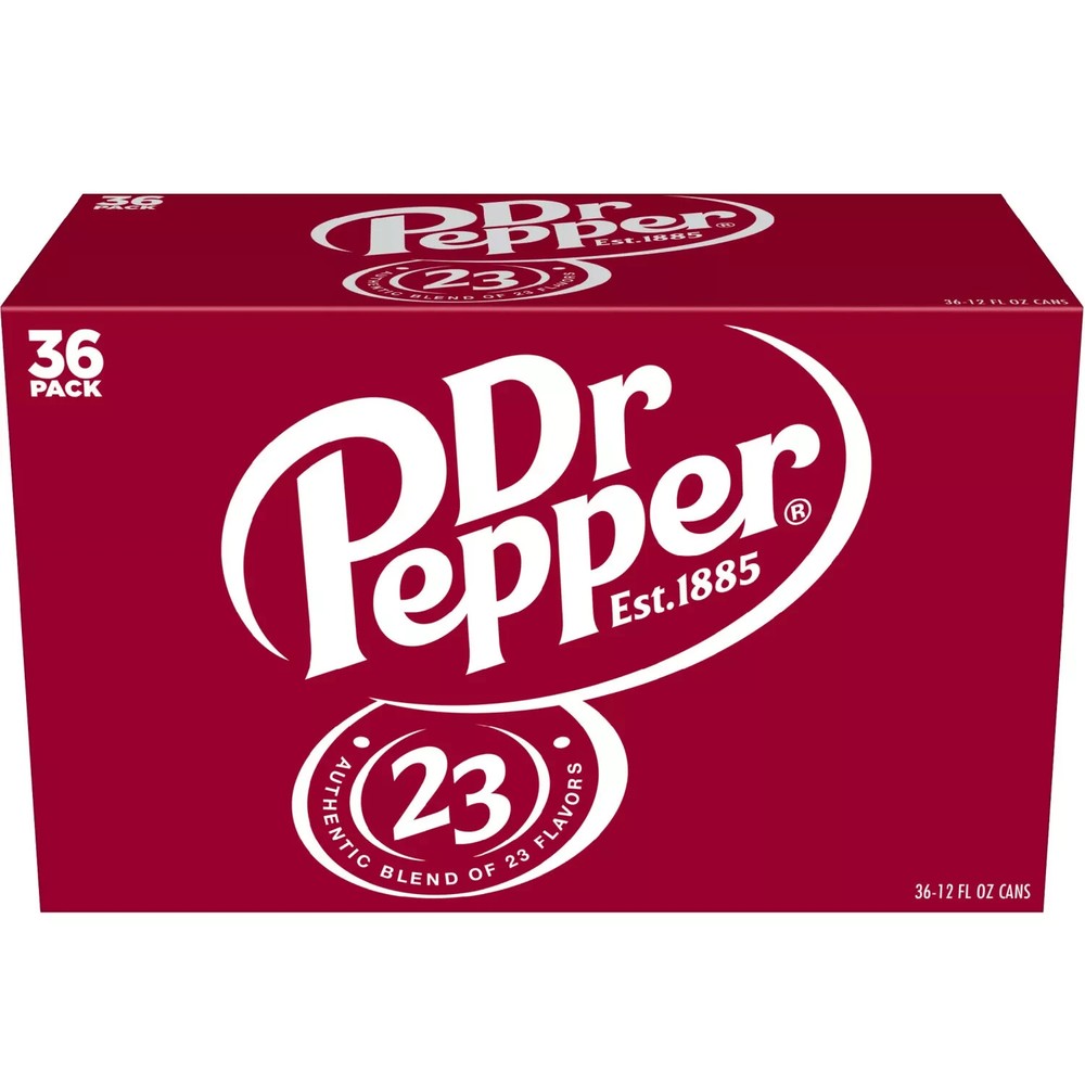 Dr. Pepper Soda, 12 oz, 36-Pack Cans