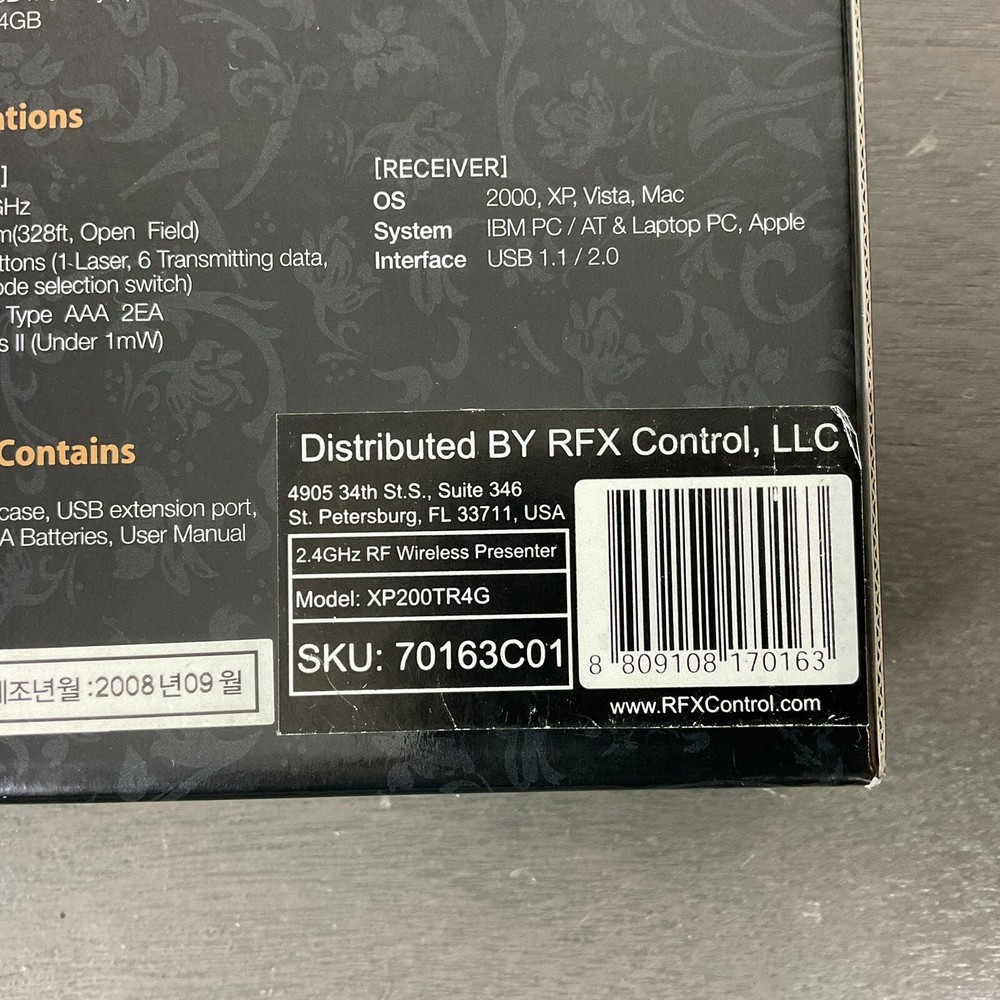 X-Pointer XP200TR4G 18K Gold Presentation RF Wireless Presenter Laser Pointer