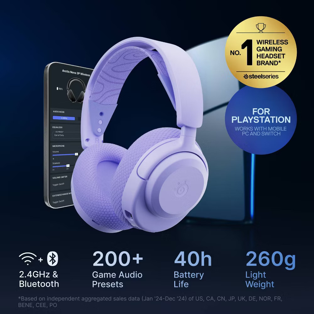 SteelSeries Arctis Nova 3XW Headset - Lavender
