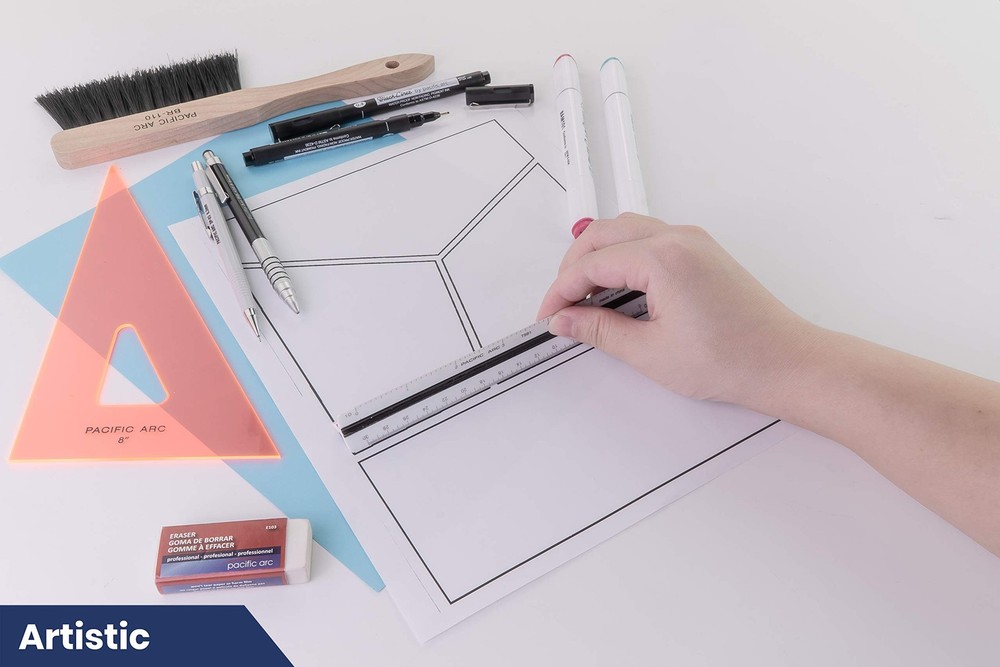Pacific Arc Engineering Scale Ruler, 6" Ruler for 6 Inch, Engineer