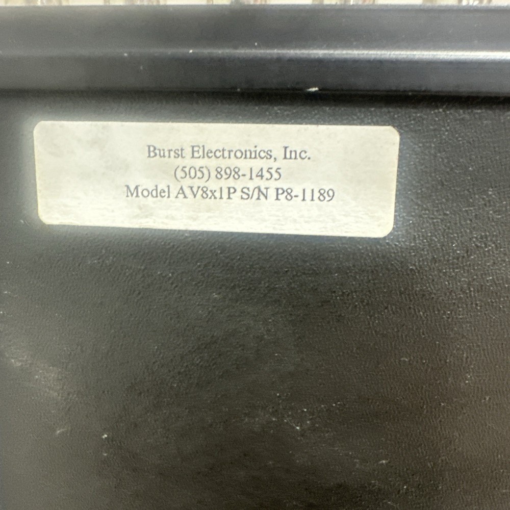 Burst Electronics Audio/Video switch model AV8x1P Double Unit Read