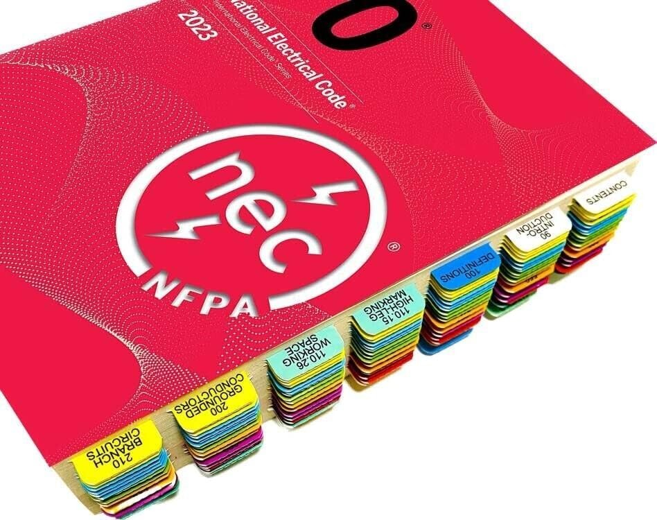 National Electrical Code 2023 Edition Code Book NEC Colored Tabs 120 PCS Guide