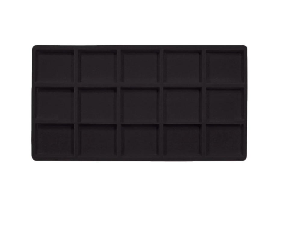 5 Black 15 Compartment Display Tray Inserts