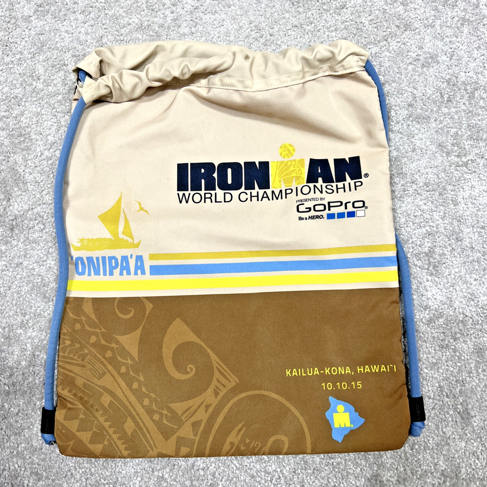 Ironman Triathlon World Championship Onipa'a 2015 Drawstring Backpack Multicolor